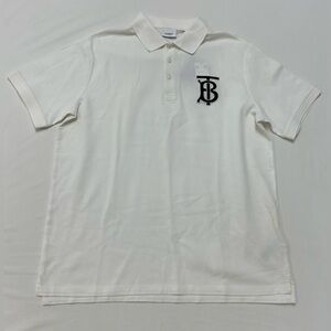 Burberry Warren Polo Shirt White TB Mens Large